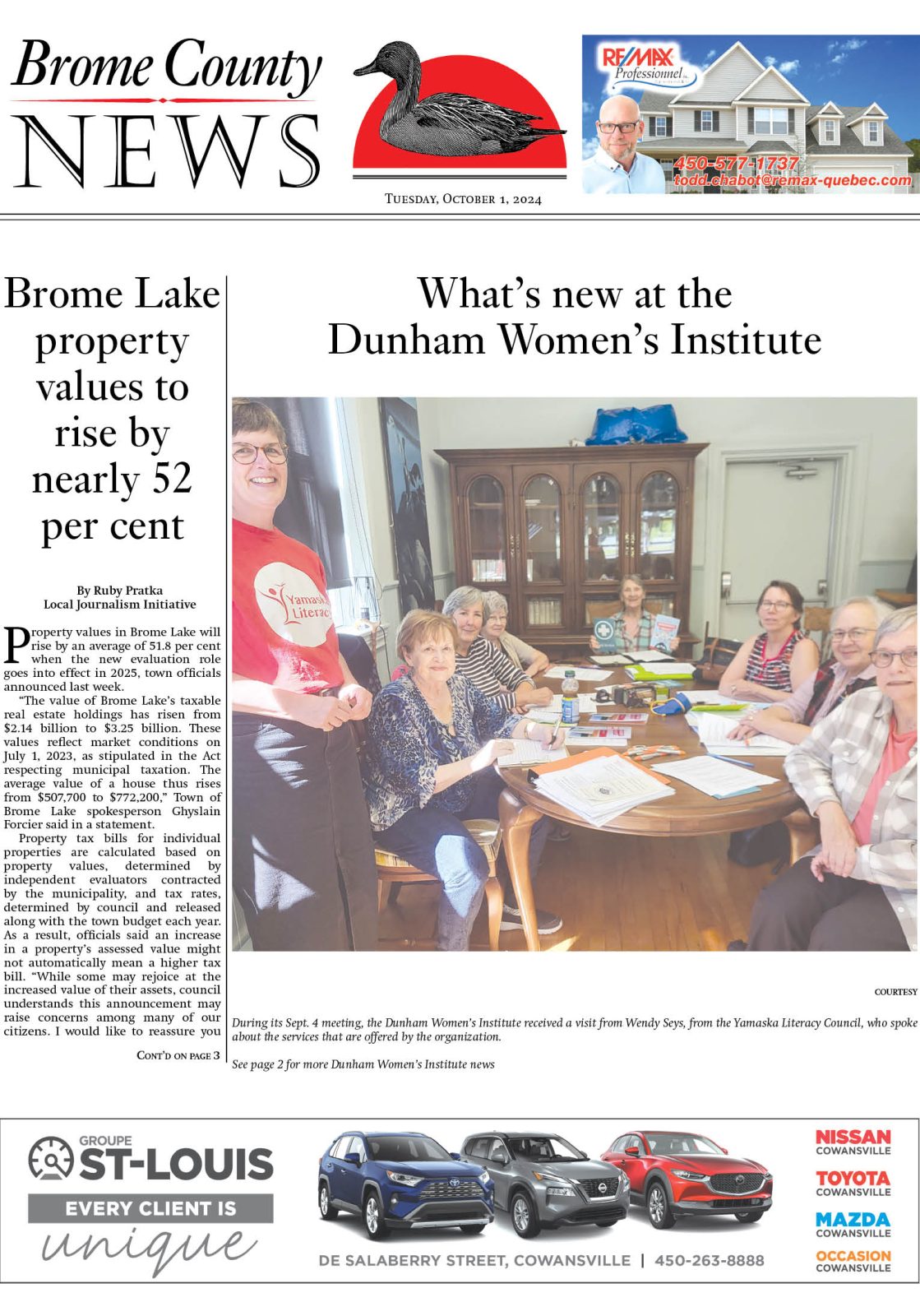 Brome County News, October 1, 2024